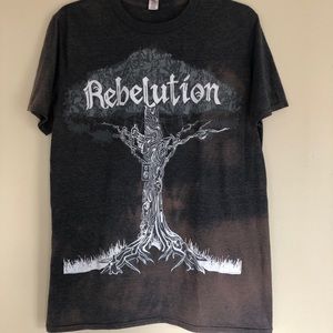 Bleached Rebelution Double Sided Graphic Tee
